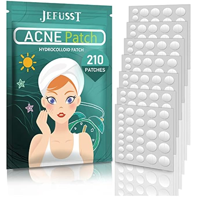 STRBOXONG PIMPLE PATCH 210 COUNTS 4 SIZES, HYDROCOLLIOD ACNE PATCH FOR FACE, INVISIBLE ZIT PATCH WITH TEA TREE OIL & CALENDULA OIL, BLEMISH PATCH, VEGAN AND CRUELTY FREE - Image 1